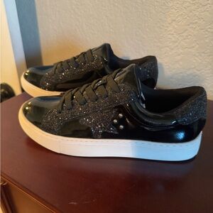 NWOT Corkys Supernova Black Glitter Sneakers